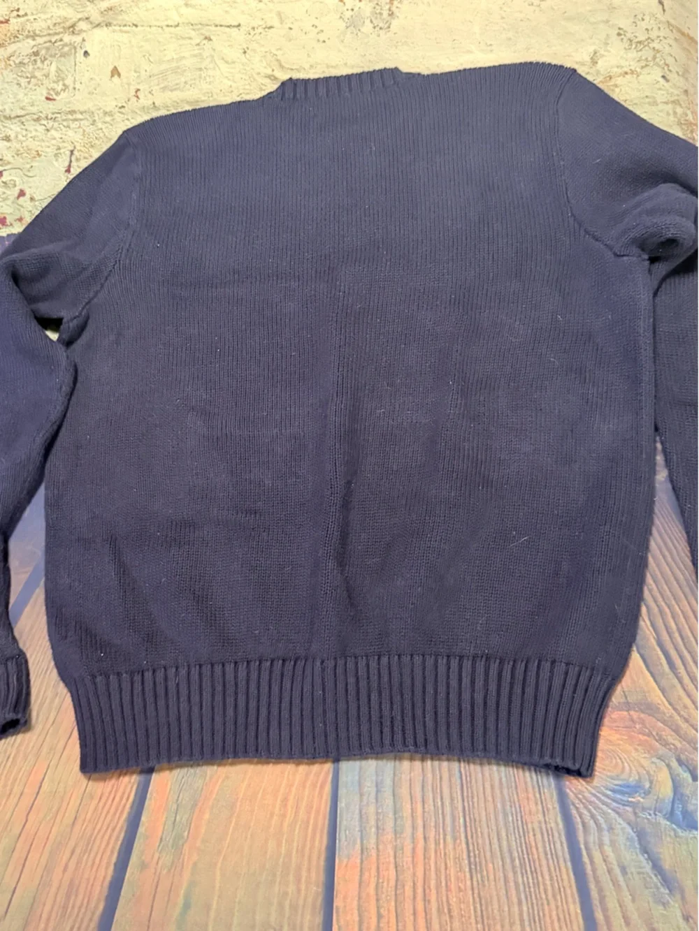Vtg. 90’sPolo by Ralph Lauren Navy Crewneck Sweater with Red Pony